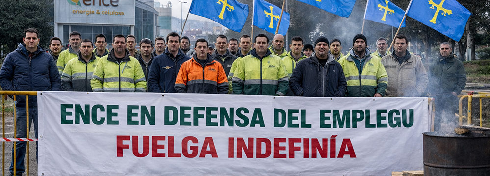 El Principáu esapaecíu mentes los trabayaores d'ENCE lluchen pol futuru