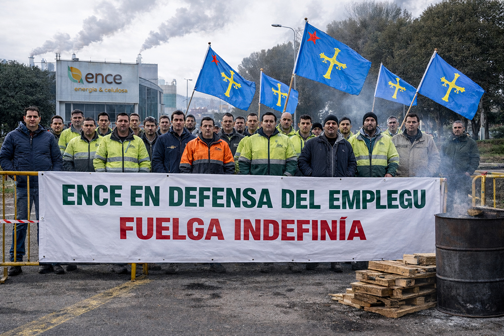 En sofitu a los/es trabayadores  d’ENCE