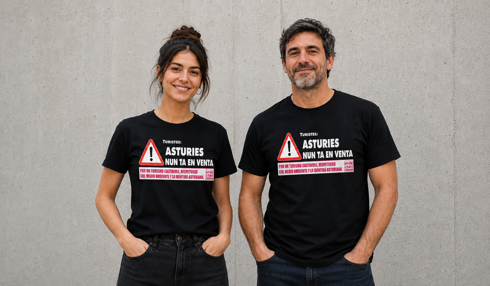Andecha Astur personaliza la campaña escontra la masificación turística